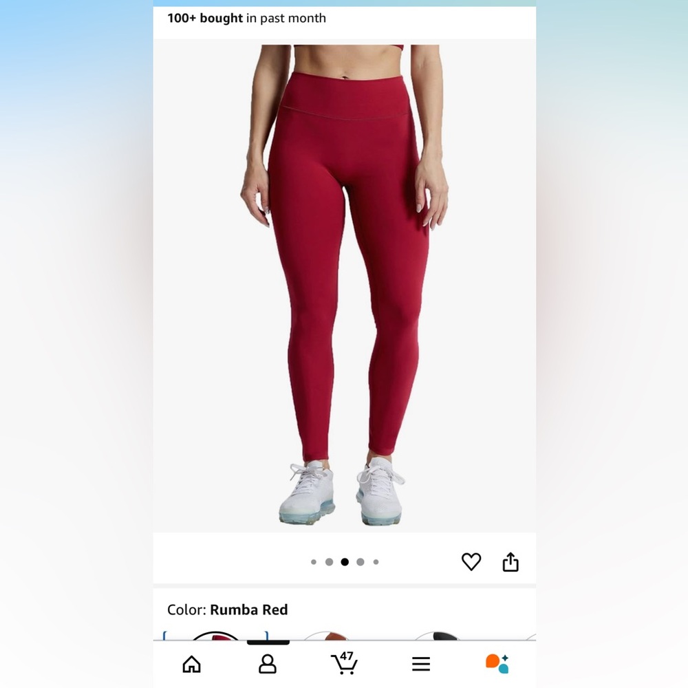 Red High-Waisted Leggings
